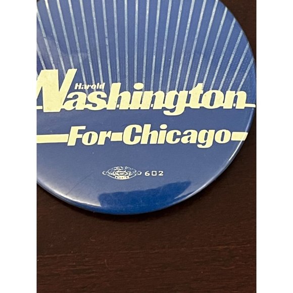 Vintage 1983 Harold Washington for Chicago Mayor 2.25" Button Pinback - Picture 2 of 4